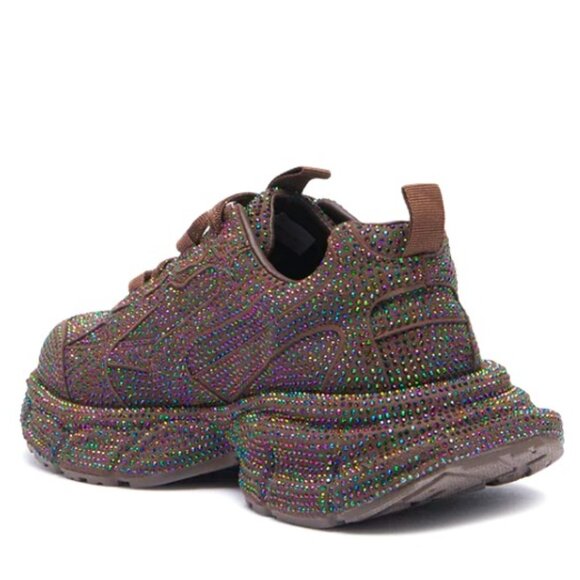 Callie Lives Miz Spacecraft Extra Terrestrial Iridescent Bling Brown Sneaker 7 8 - Picture 5 of 6